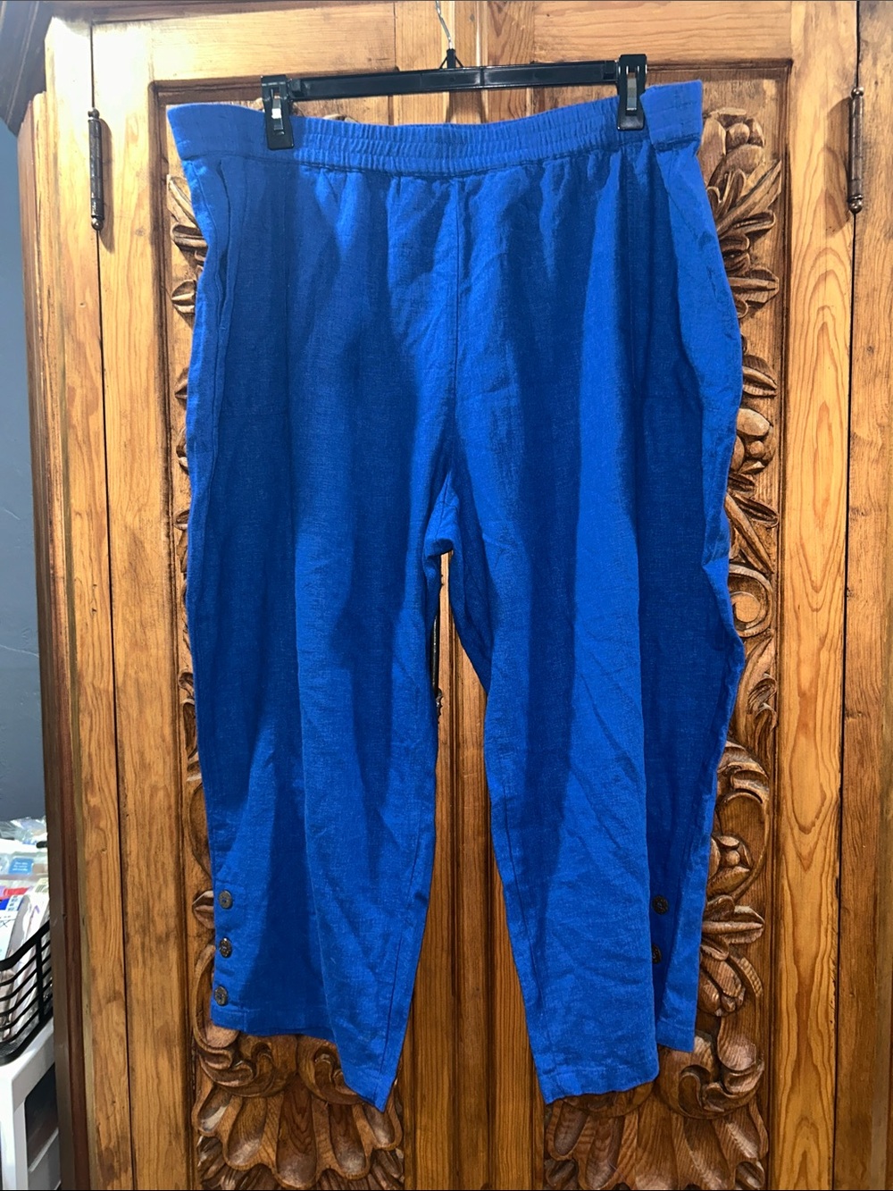 EUC Susan Graver XL petite linen blend pants